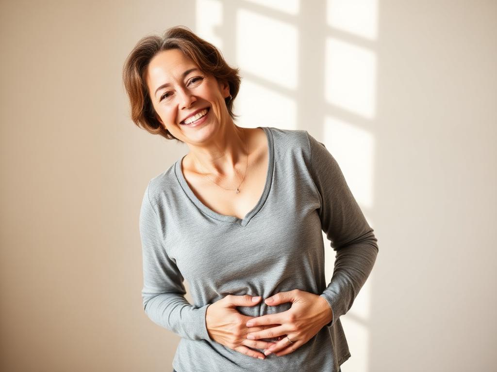 Woman feeling lighter after using Clarexin daily